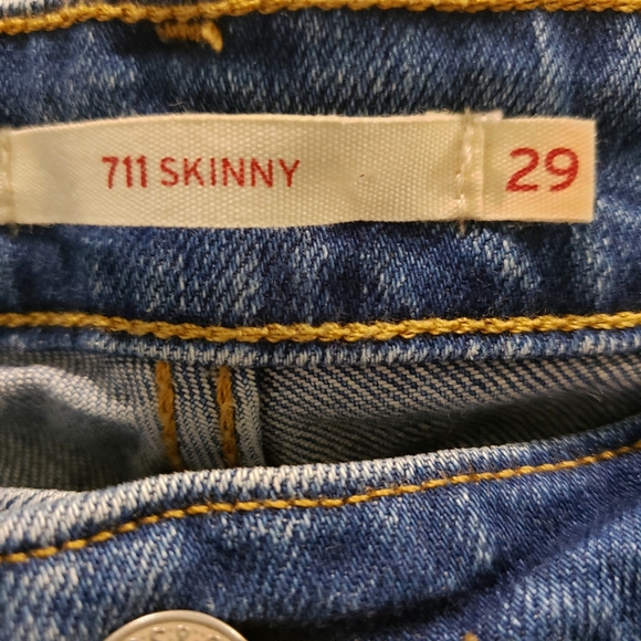 Levi's 711 Silver Stud Ankle Skinny Jeans - Picture 11 of 16